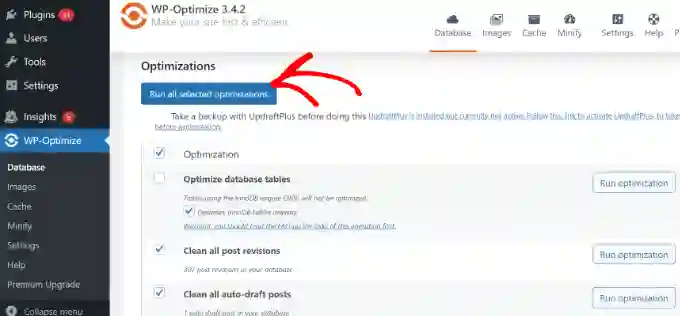 Guida alla Manutenzione WordPress: Ottimizza il Tuo Sito! (2025) 18 Pulisci e ottimizza il database