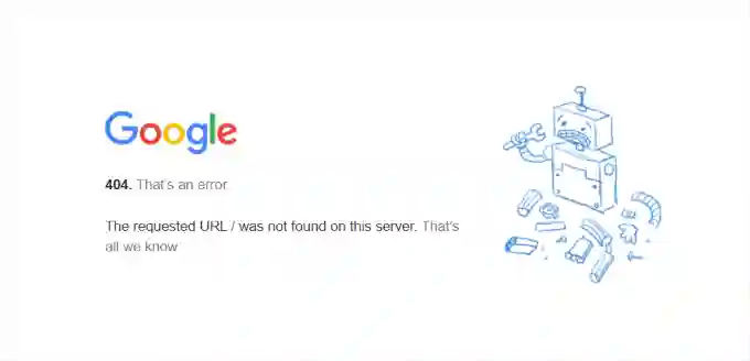 Guida alla Manutenzione WordPress: Ottimizza il Tuo Sito! (2025) 19 Un sito Google Business che mostra l'errore 404