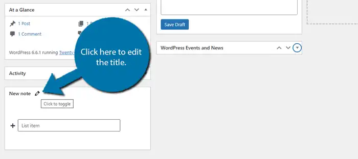 Note Bacheca WordPress: Usa WP Dashboard Notes (Guida Facile) 14 Note Bacheca WordPress Usa Wp Dashboard Notes Guida Facile