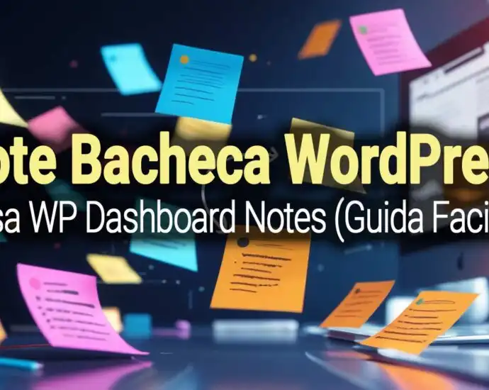 Note Bacheca Wordpress  Usa Wp Dashboard Notes  Guida Facile