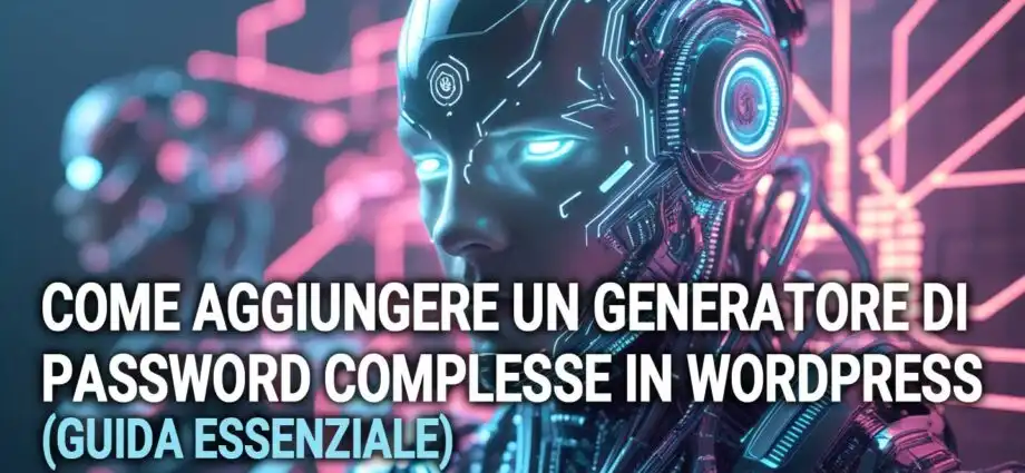 Come Aggiungere Un Generatore Di Password Complesse In Wordpress  Guida Essenziale